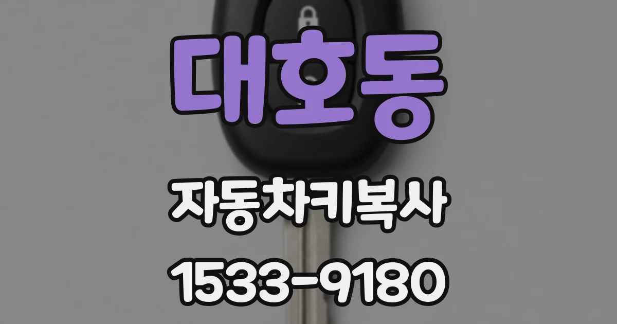 대호동 자동차키복사