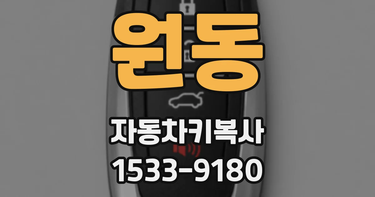 원동 자동차키복사