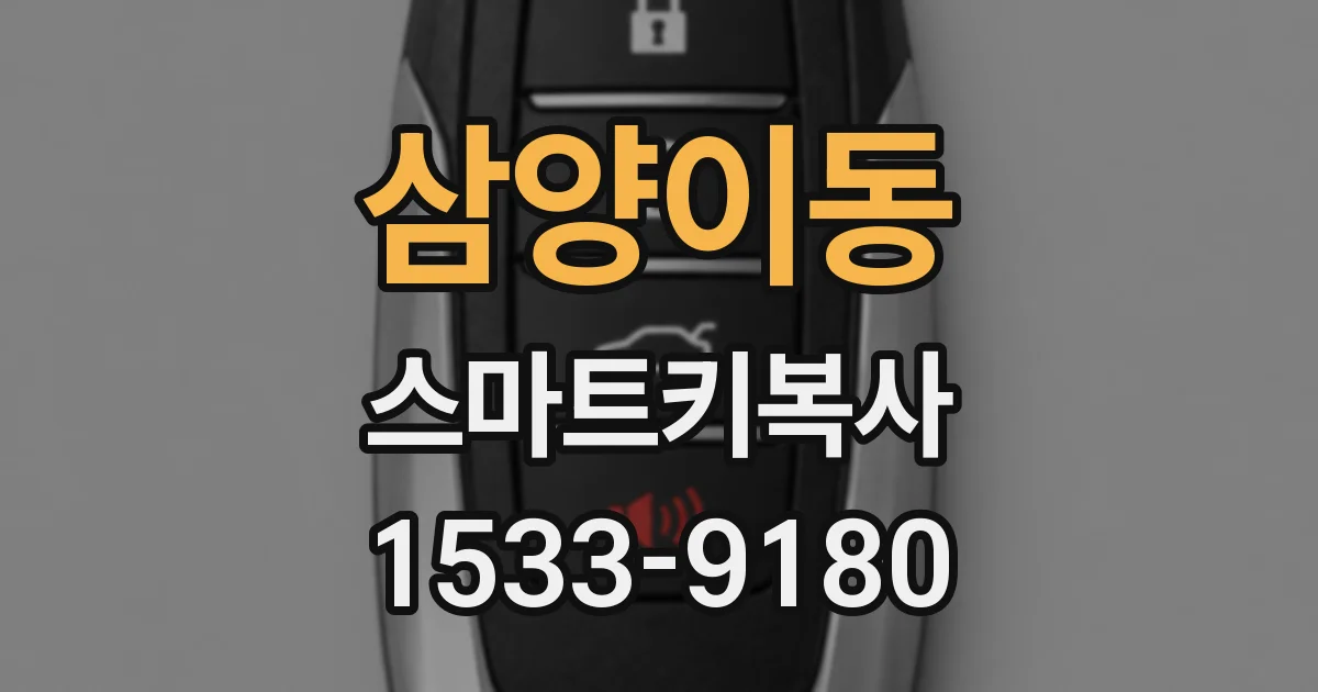 삼양이동 스마트키복사