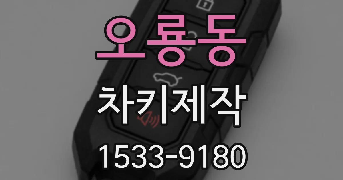 오룡동 차키제작