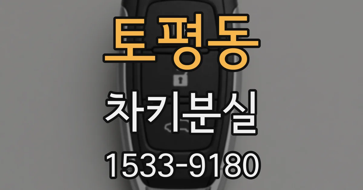 토평동 차키분실