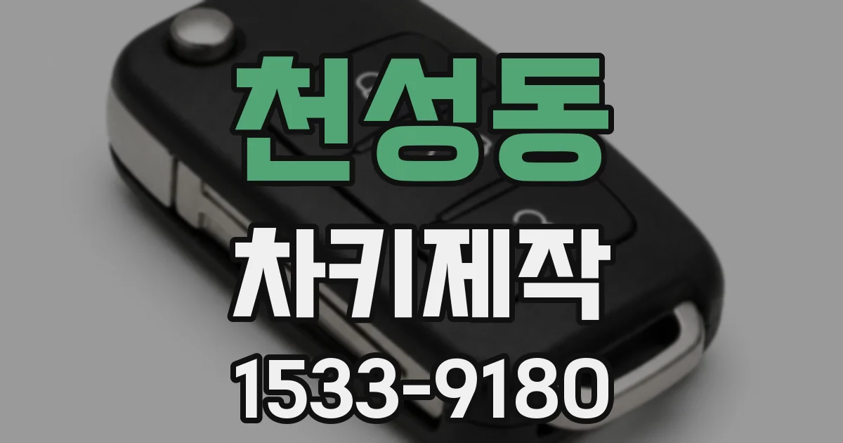 천성동 차키제작