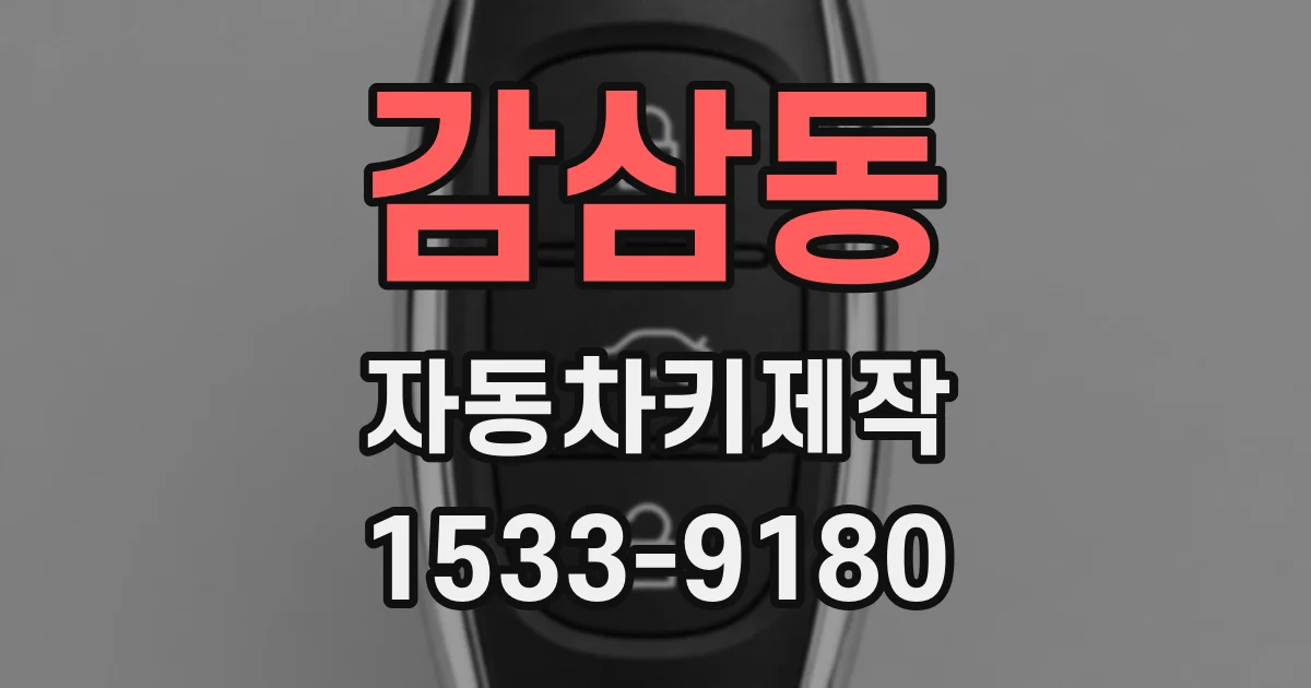 감삼동 자동차키제작