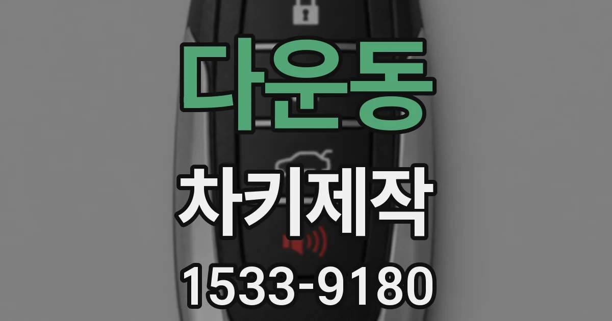 다운동 차키제작