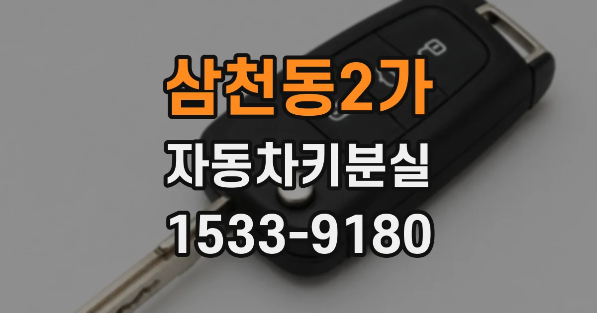 삼천동2가 자동차키분실