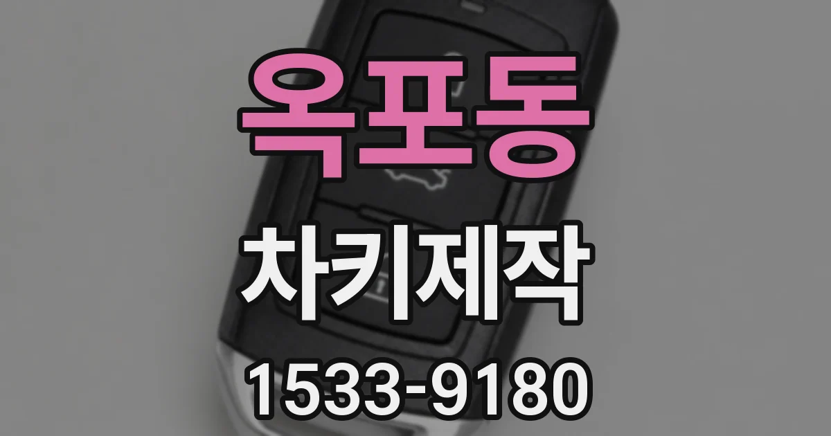 옥포동 차키제작