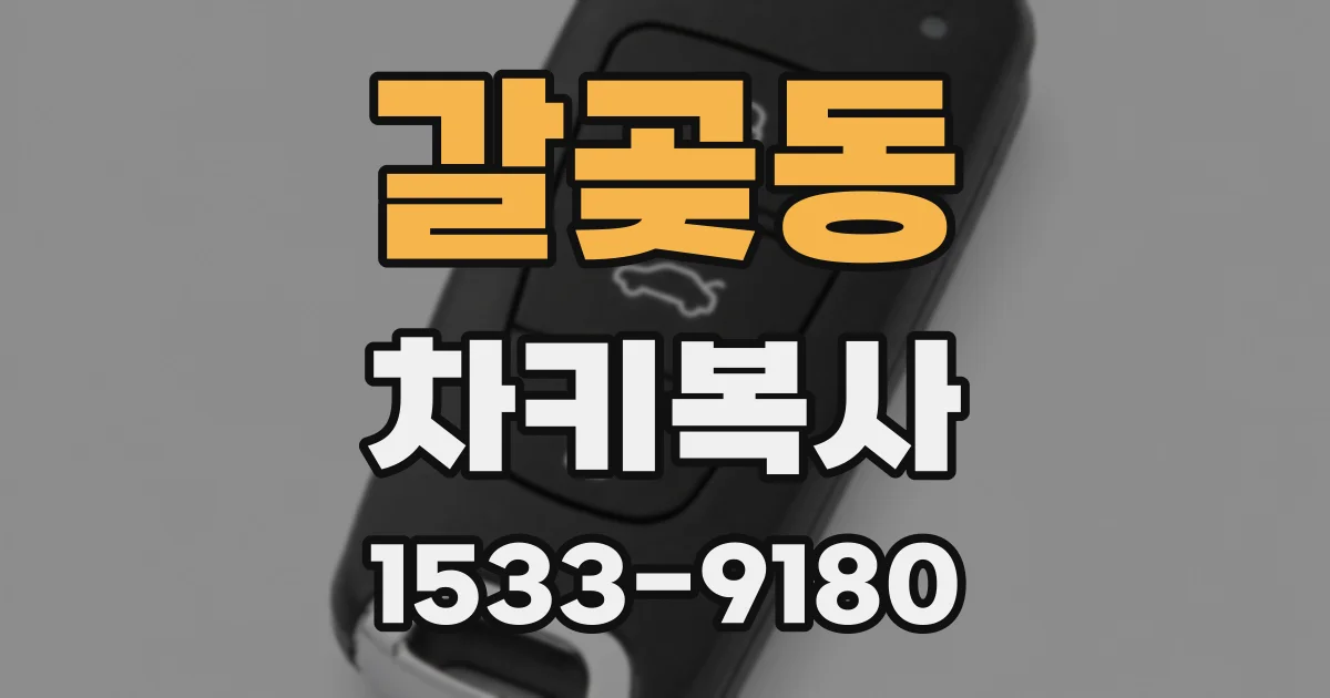 갈곶동 차키복사