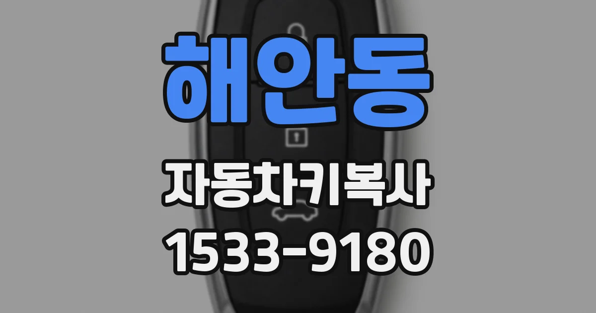 해안동 자동차키복사