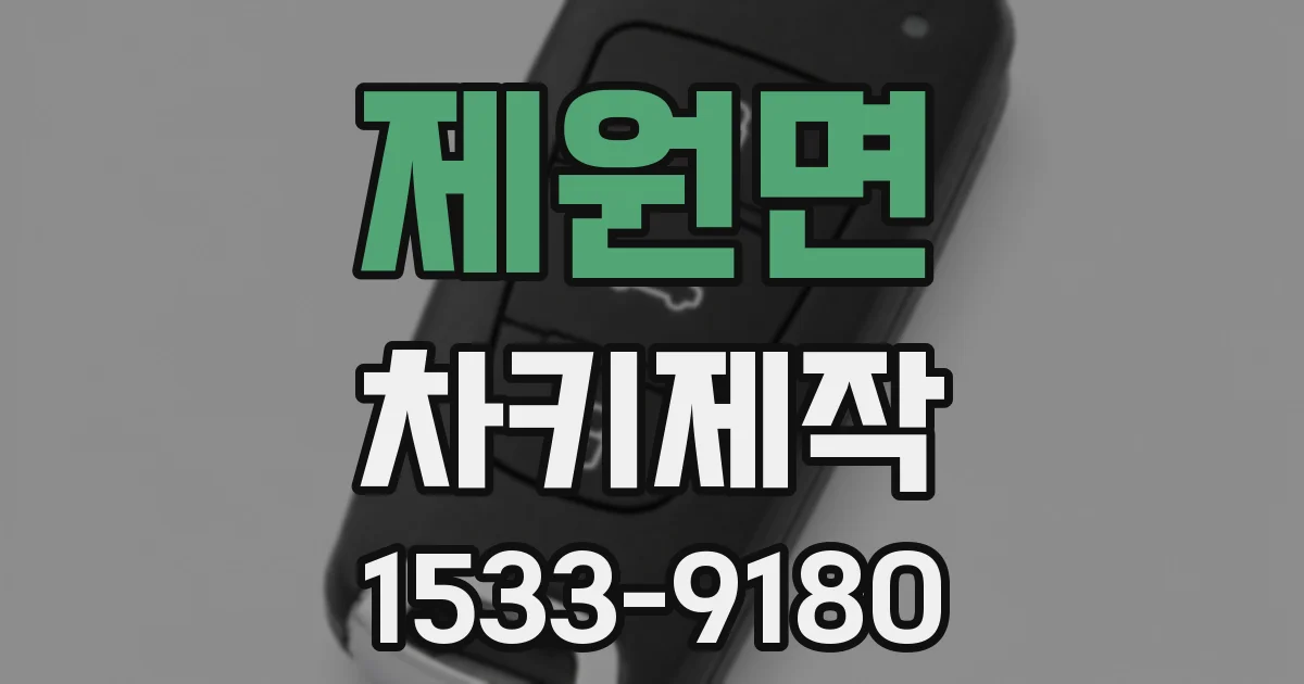 제원면 차키제작