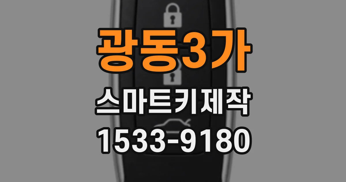 광동3가 스마트키제작