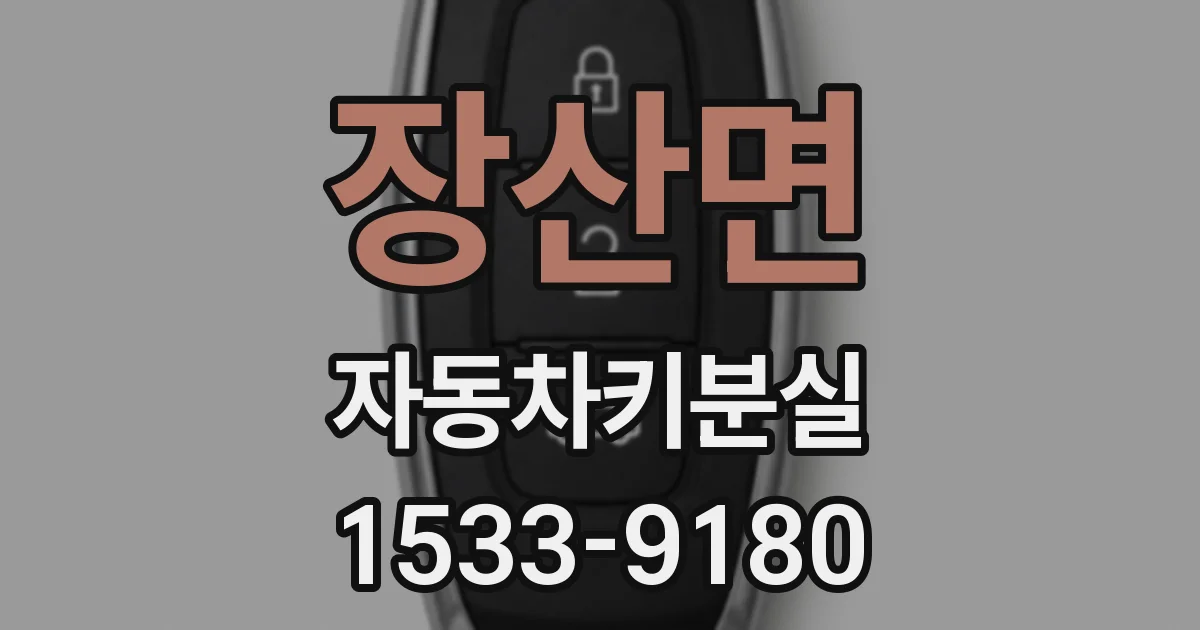 장산면 자동차키분실