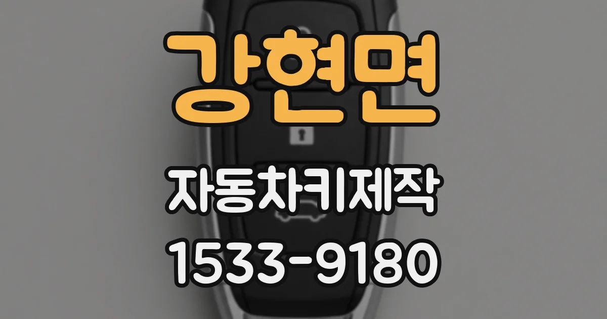 강현면 자동차키제작