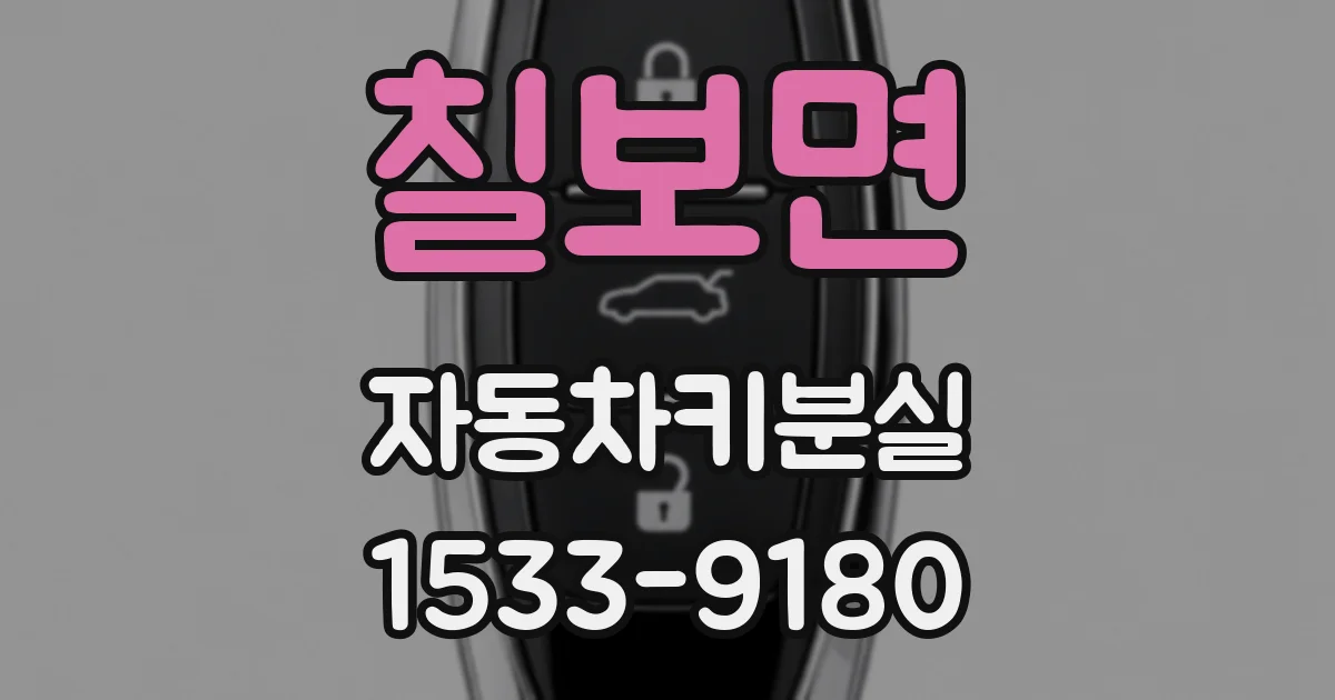 칠보면 자동차키분실