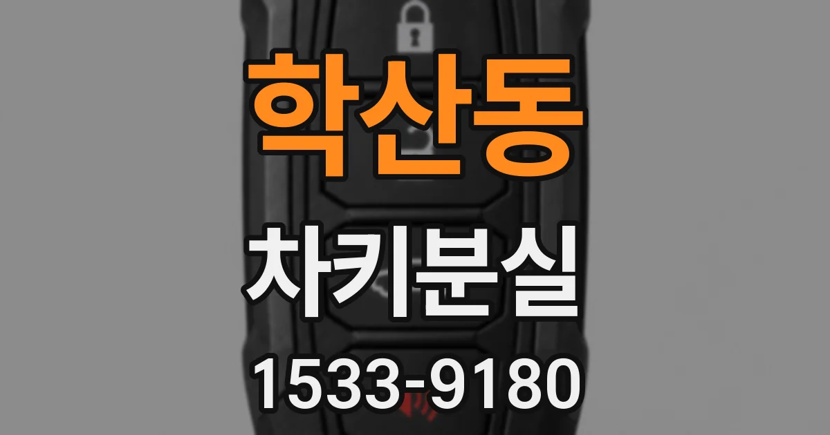 학산동 차키분실