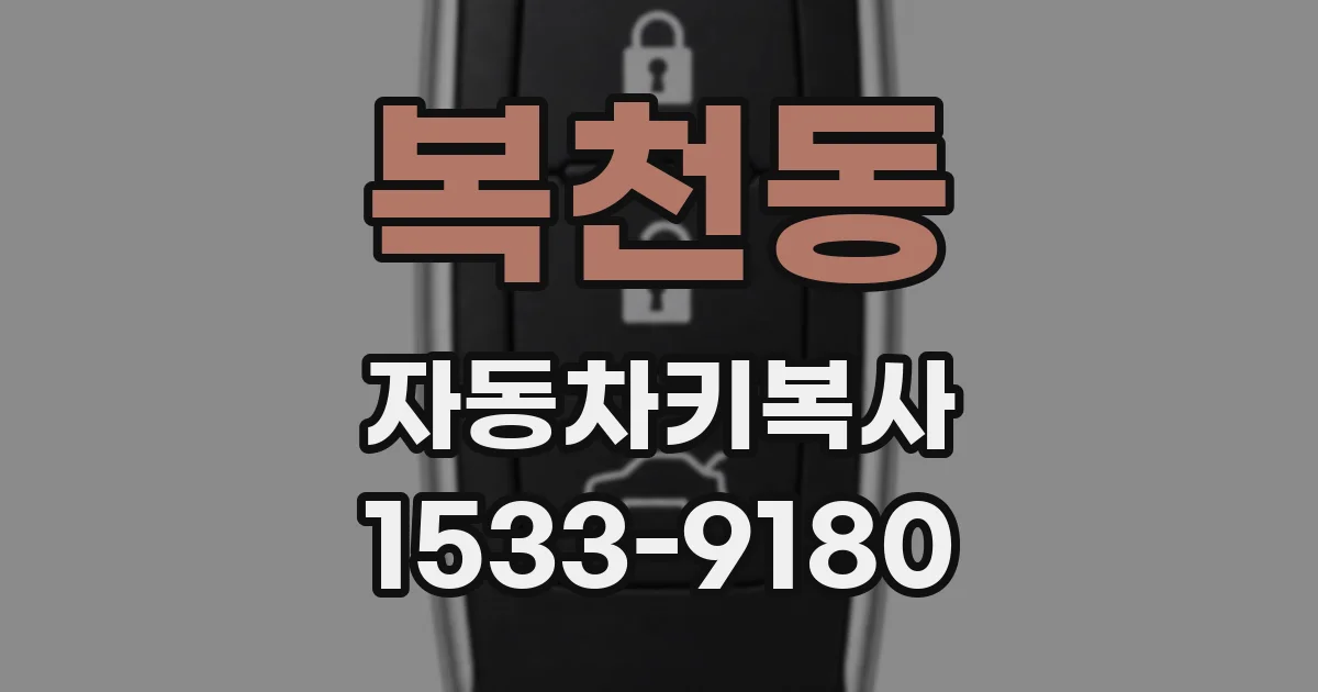 복천동 자동차키복사