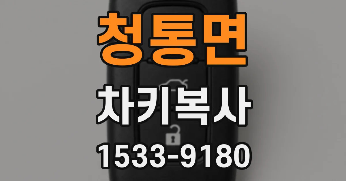 청통면 차키복사