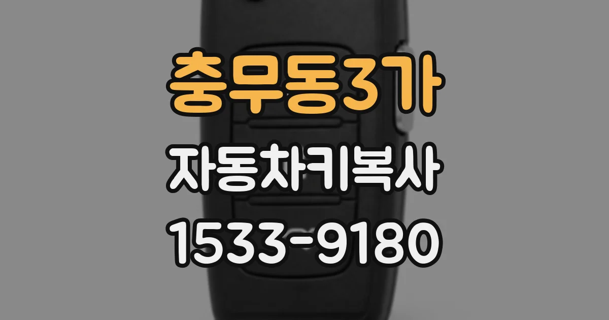 충무동3가 자동차키복사
