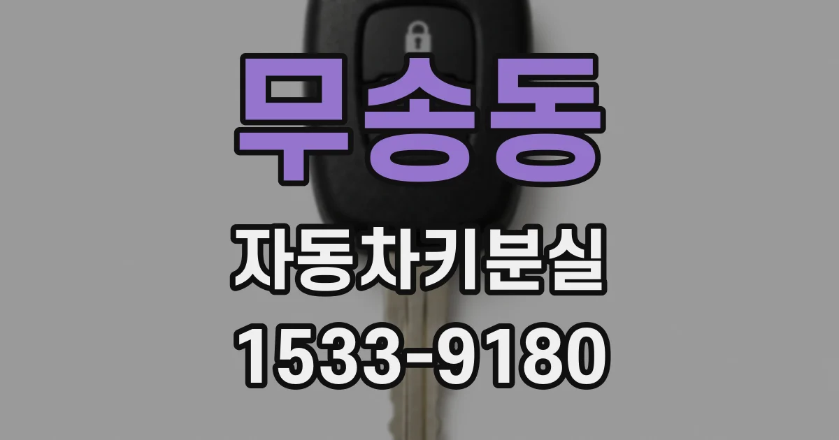 무송동 자동차키분실