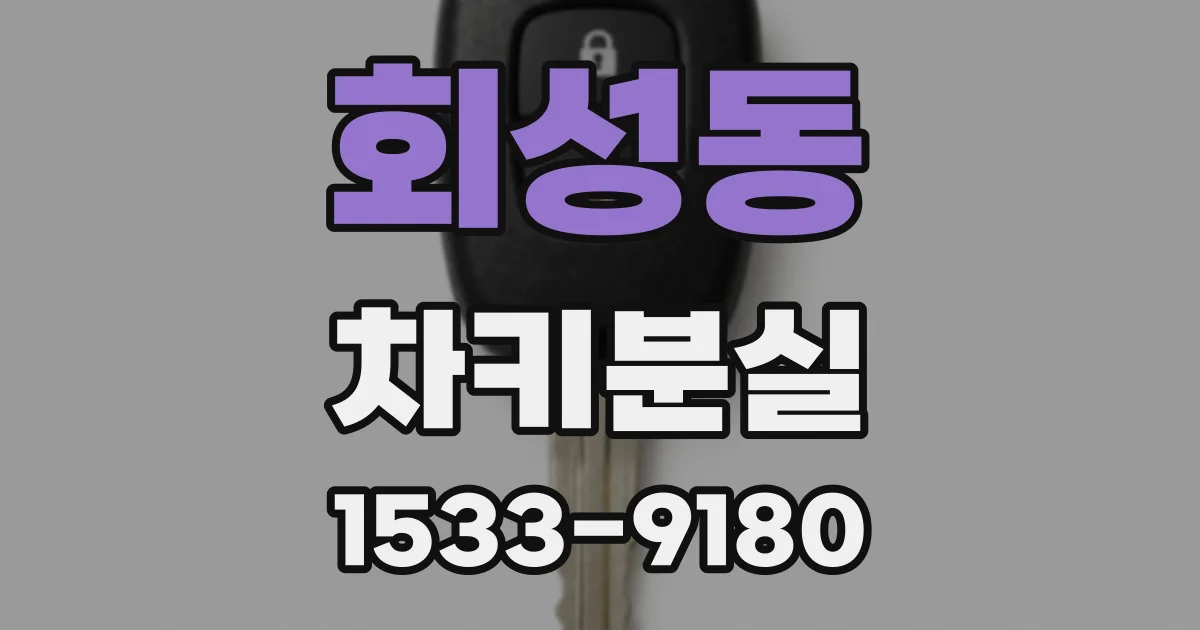 회성동 차키분실