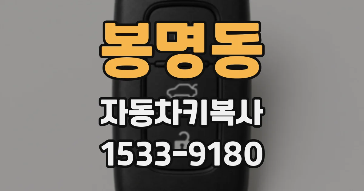 봉명동 자동차키복사