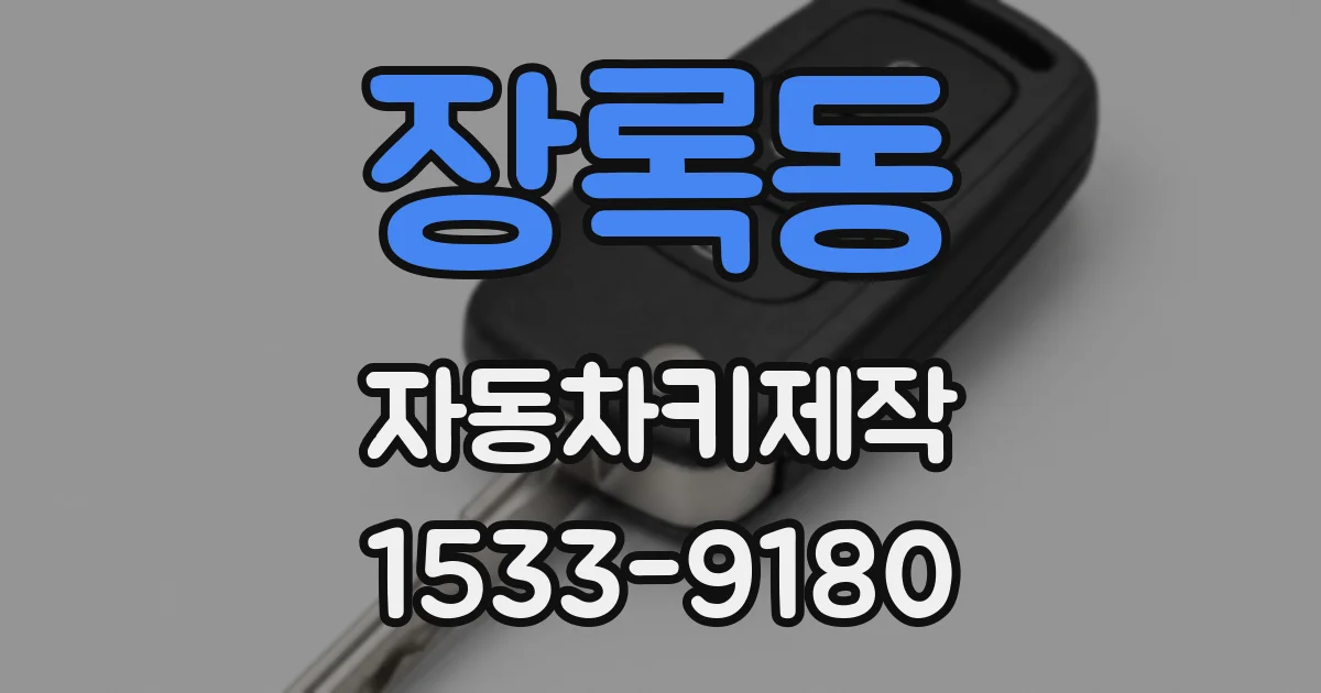 장록동 자동차키제작