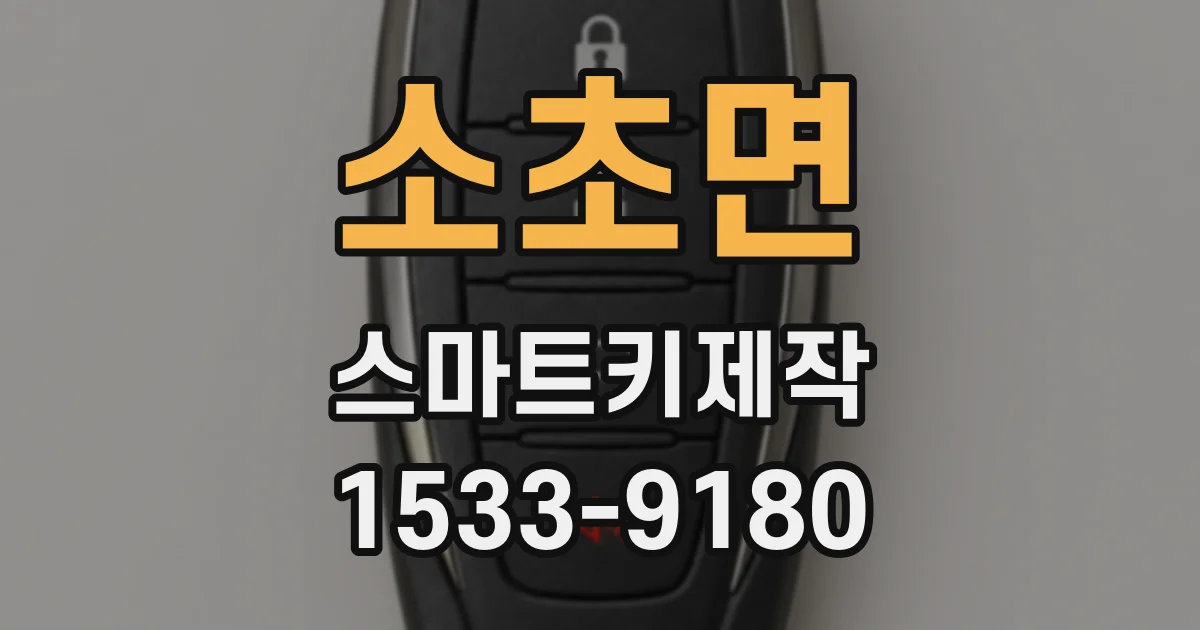 소초면 스마트키제작