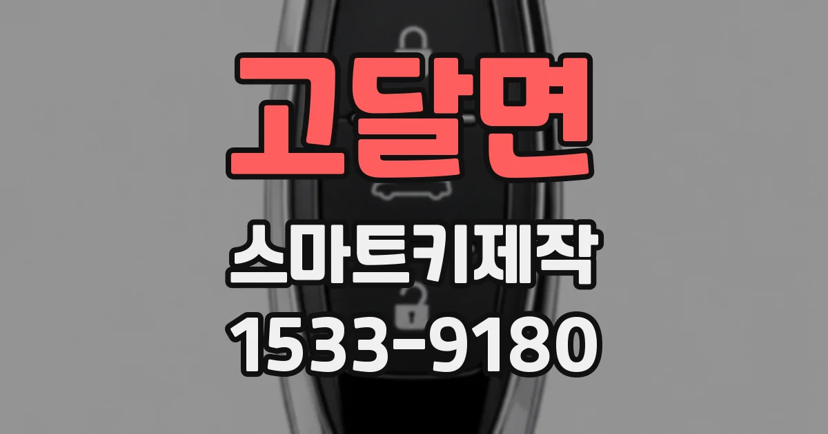 고달면 스마트키제작