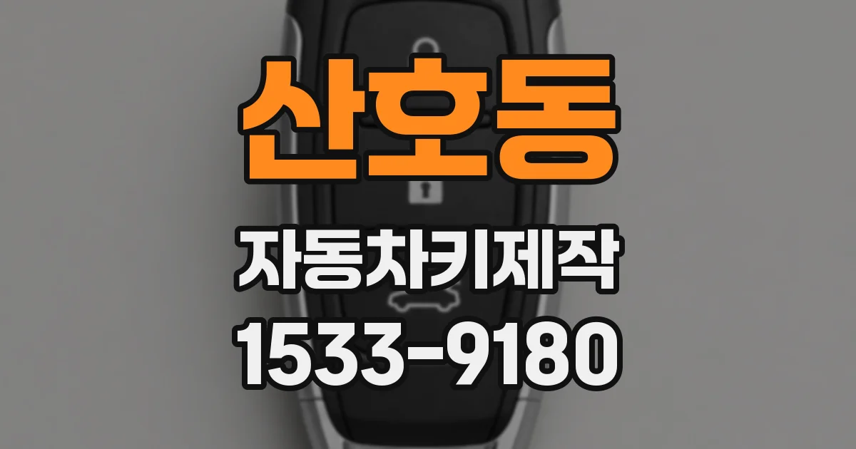 산호동 자동차키제작