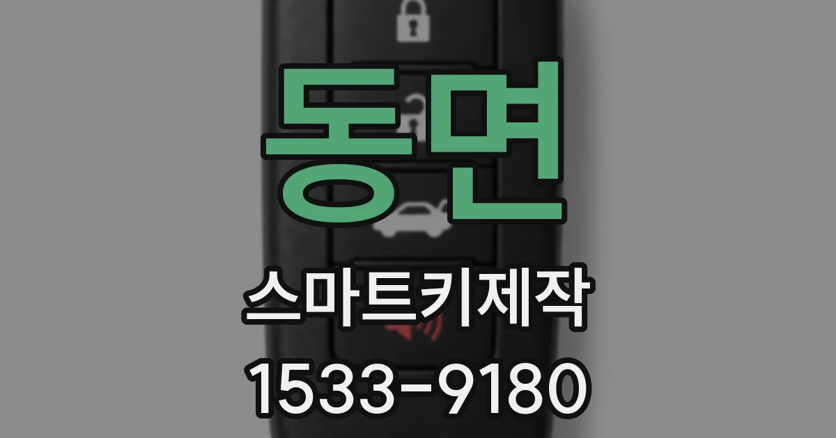 동면 스마트키제작