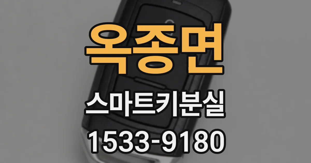 옥종면 스마트키분실