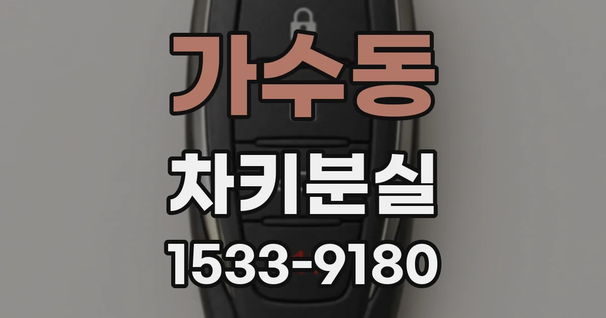 가수동 차키분실