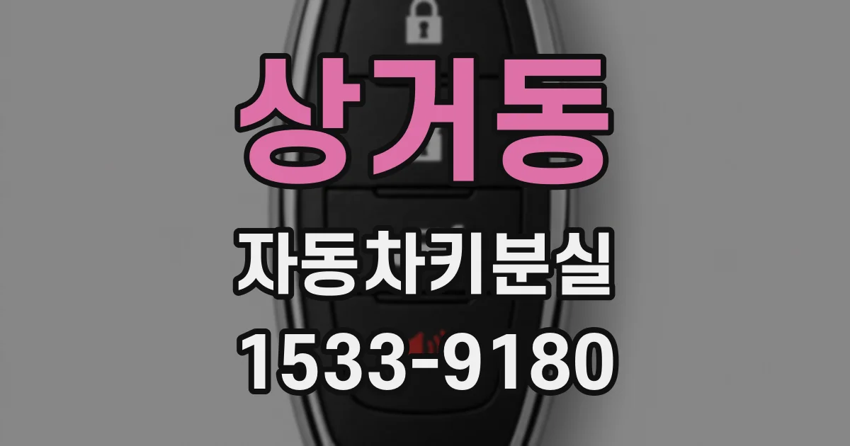 상거동 자동차키분실