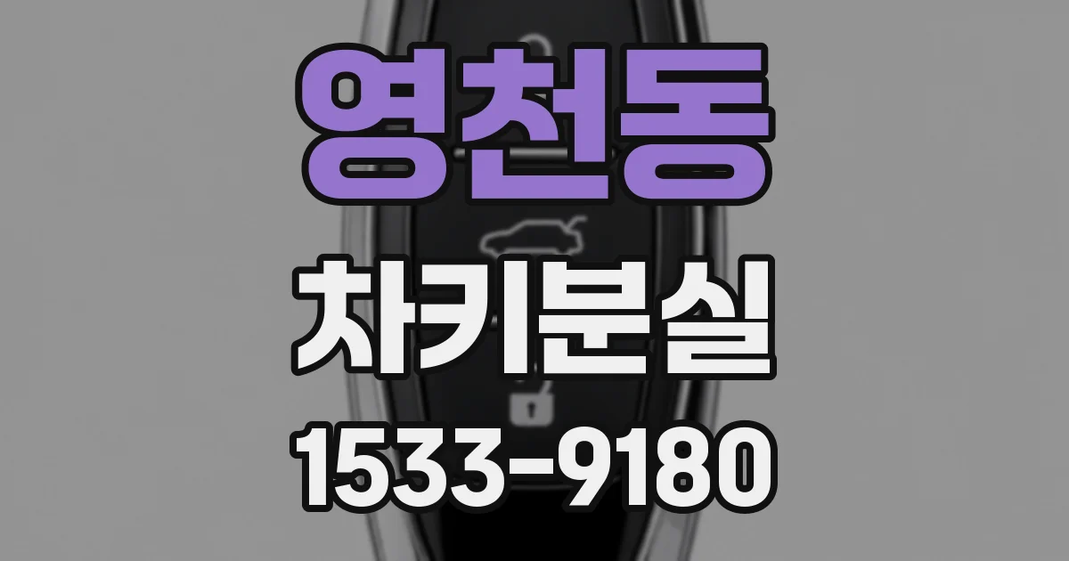 영천동 차키분실
