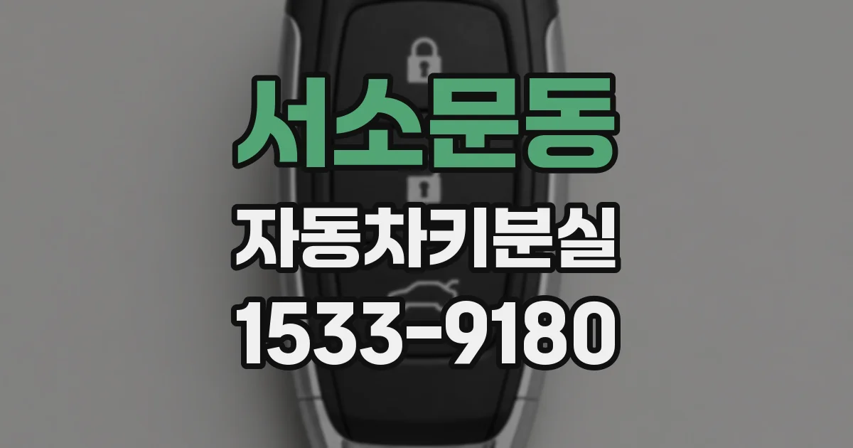 서소문동 자동차키분실