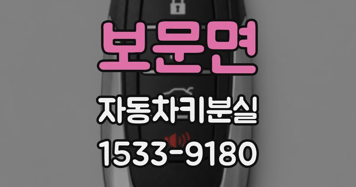 보문면 자동차키분실