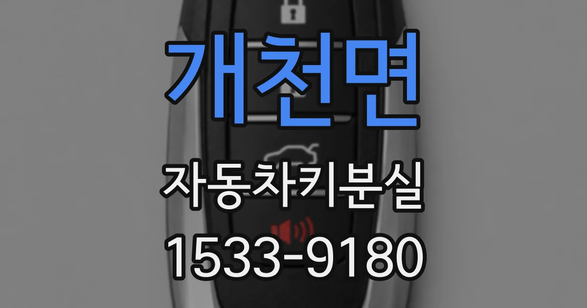 개천면 자동차키분실