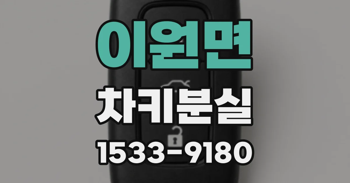 이원면 차키분실