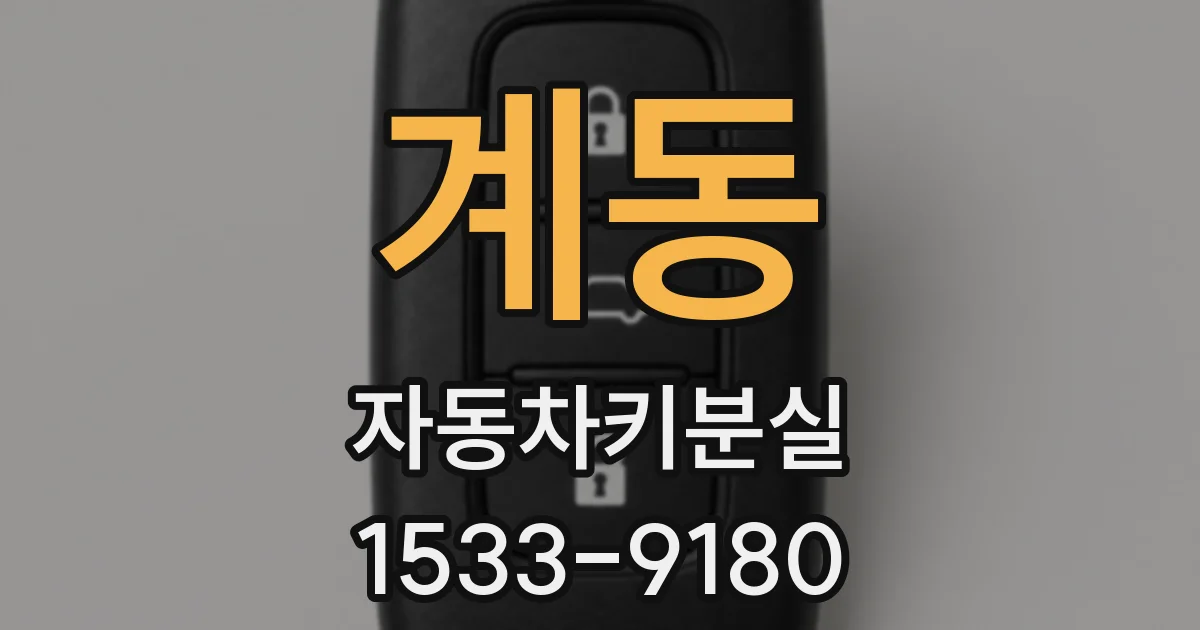 계동 자동차키분실