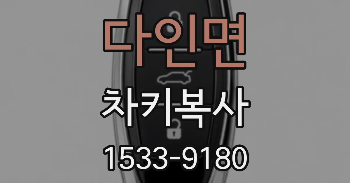 다인면 차키복사
