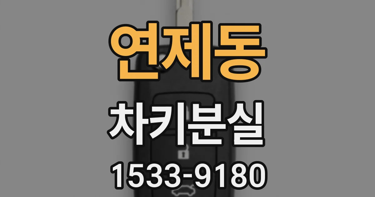 연제동 차키분실