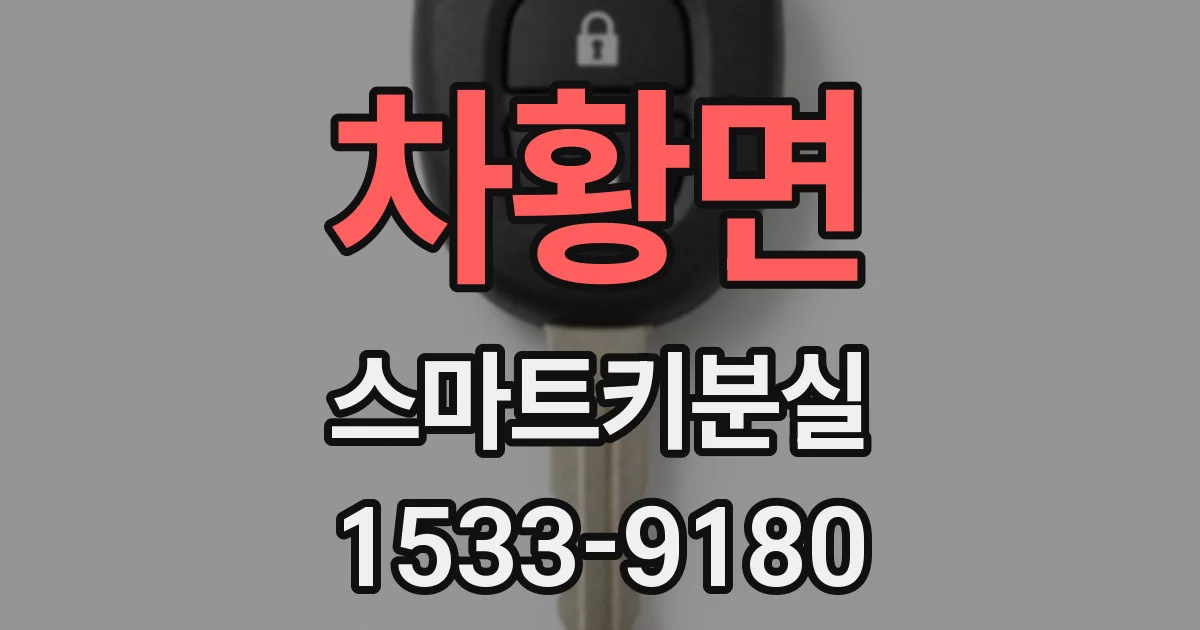 차황면 스마트키분실