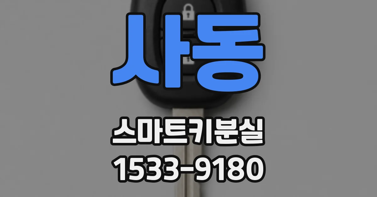 사동 스마트키분실