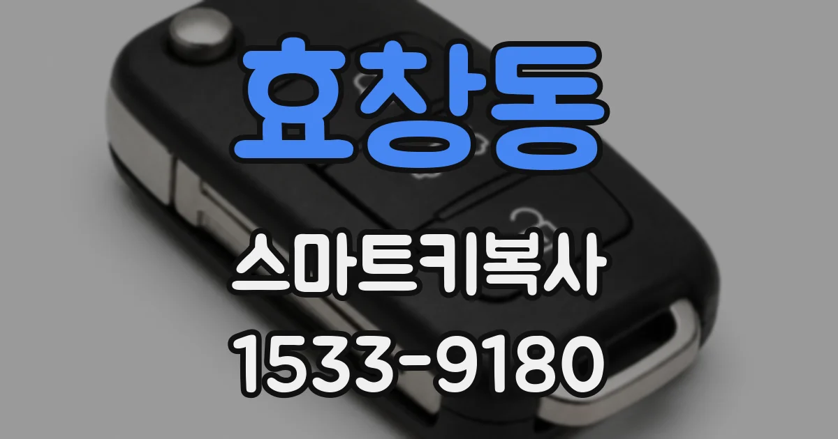 효창동 스마트키복사