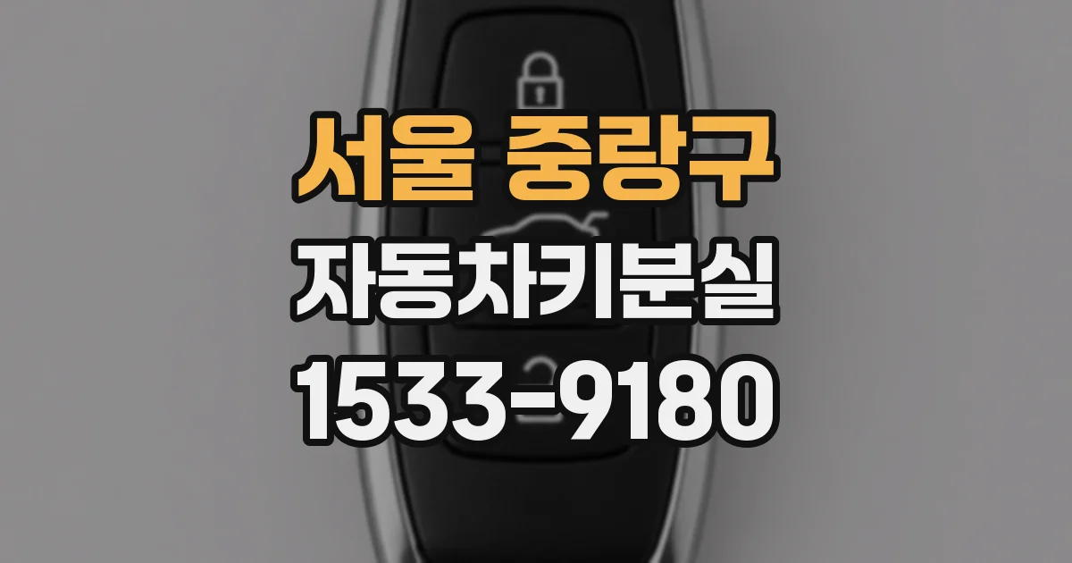 서울 중랑구 자동차키분실