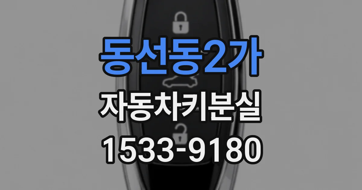 동선동2가 자동차키분실