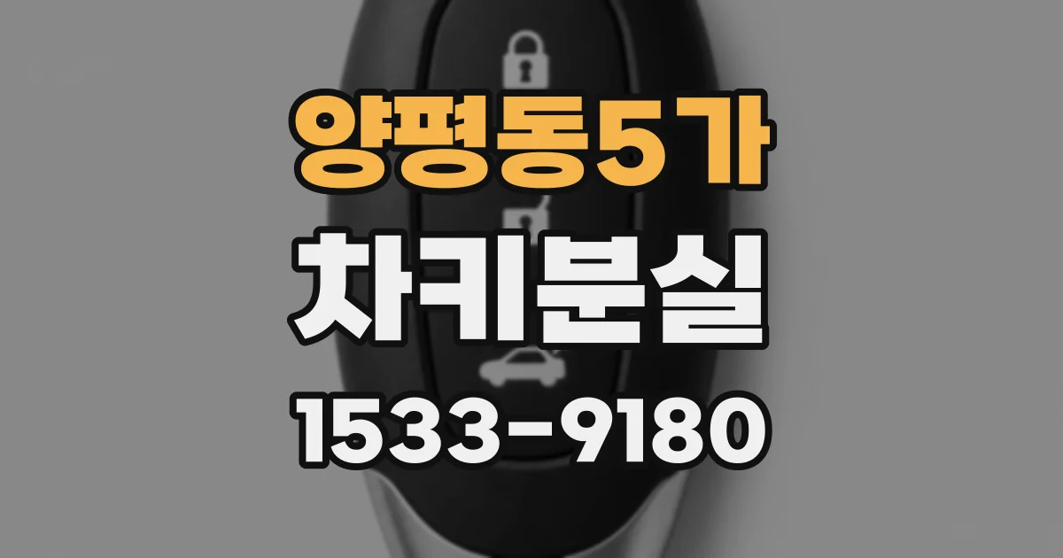 양평동5가 차키분실