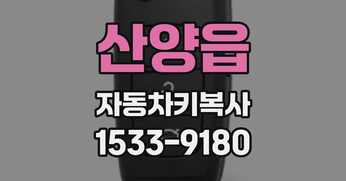 산양읍 자동차키복사
