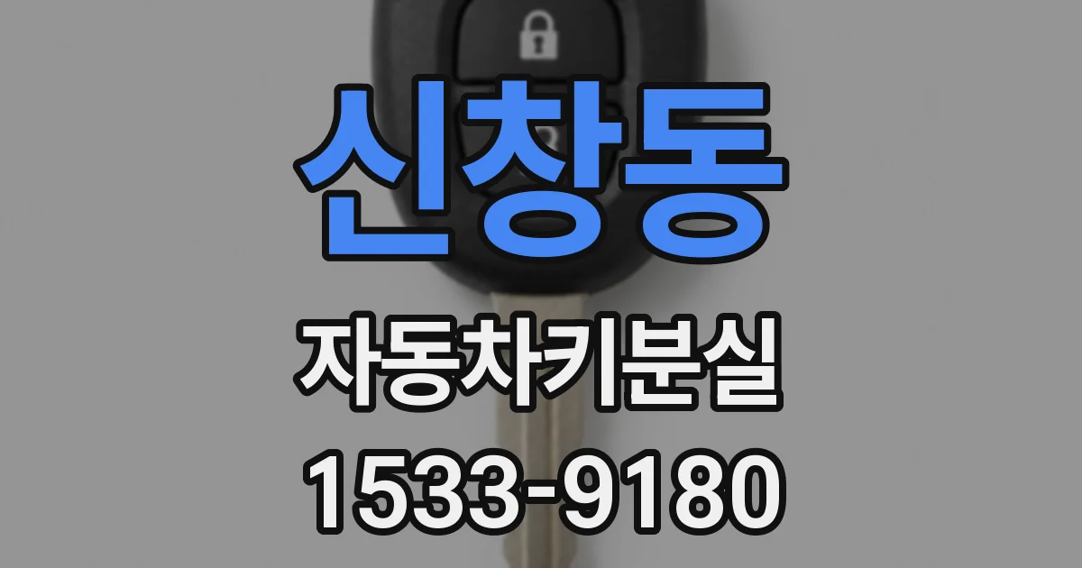 신창동 자동차키분실