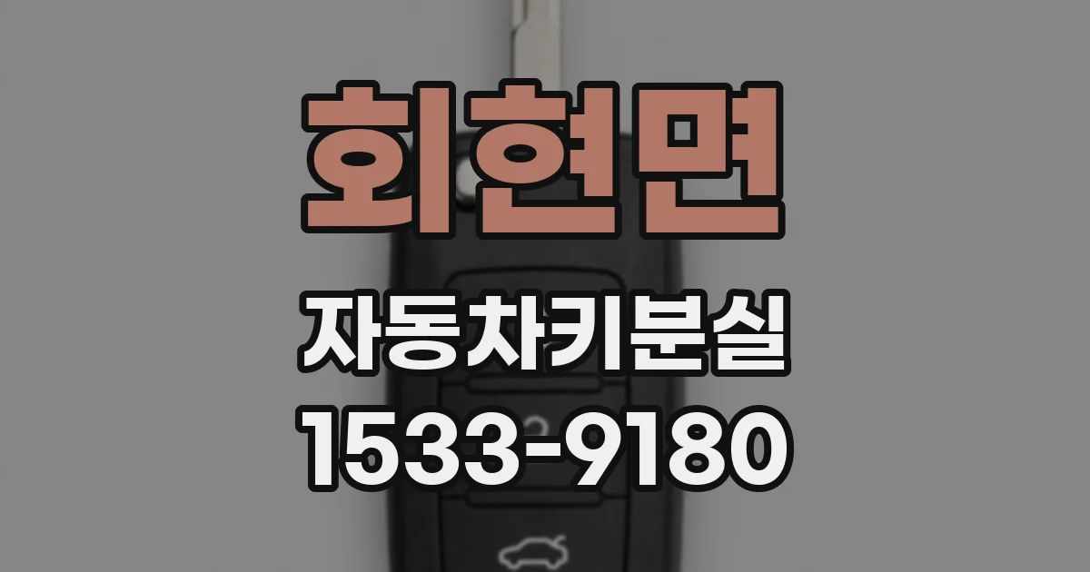 회현면 자동차키분실