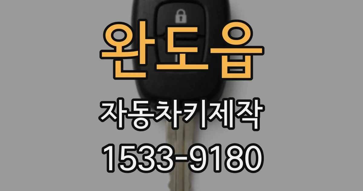 완도읍 자동차키제작